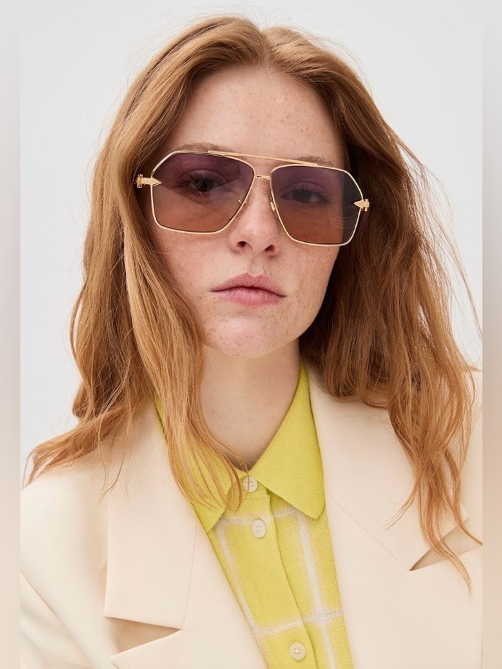VERSACE Golden-Framed Medusa Sunglasses